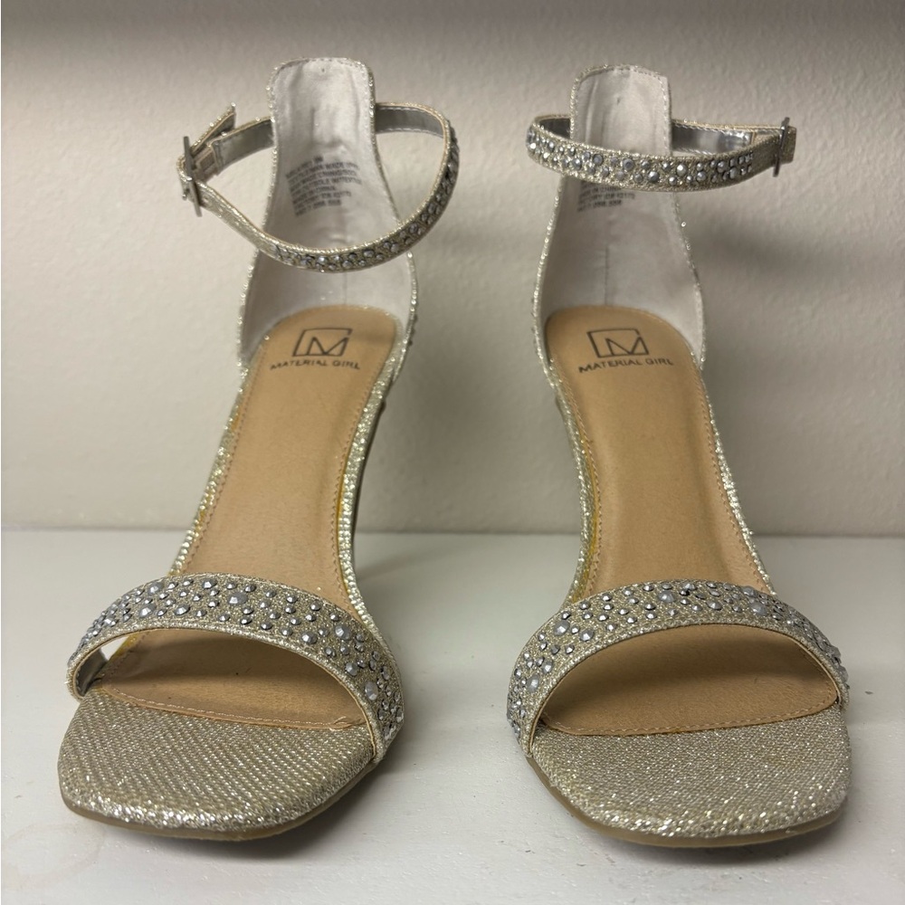 Material Girl Silver Glitter Heels